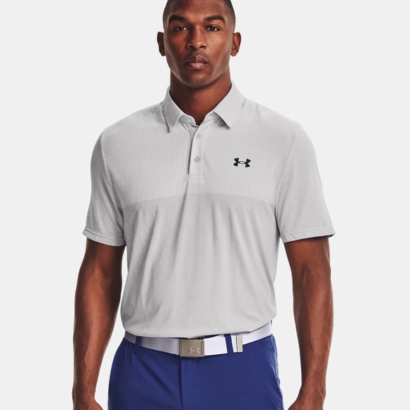 Under Armour Other - Under Armour Vanish Seamless Blocked Polo - Gray/White